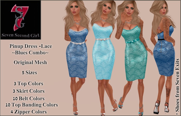 7SG Pinup -Embossed Dress - DEMOS