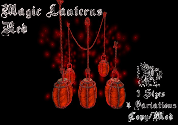 Worlds End - Magic Lanterns - Red - Mesh - Touch On/Off