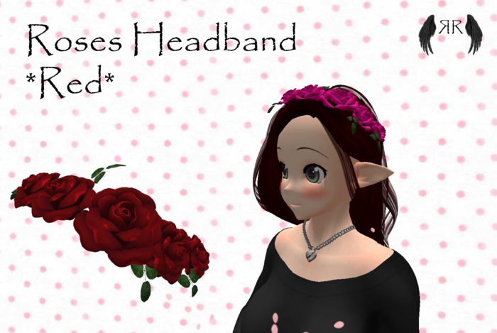 *RR* Roses headband red