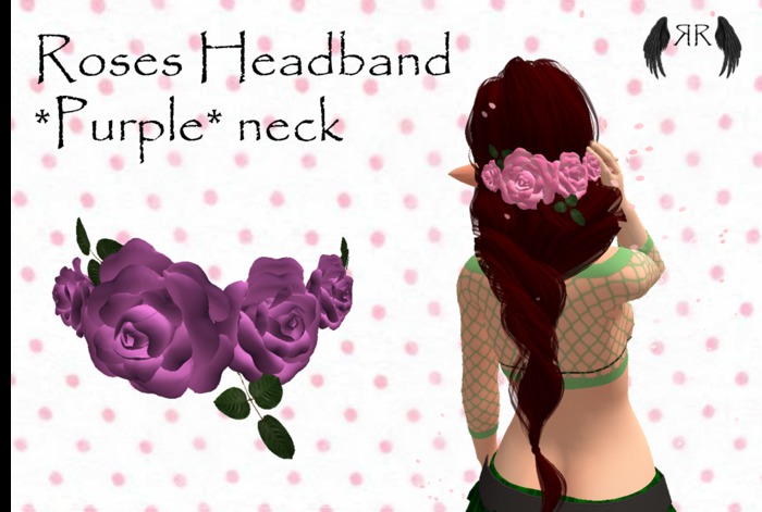 *RR* Roses headband light blue