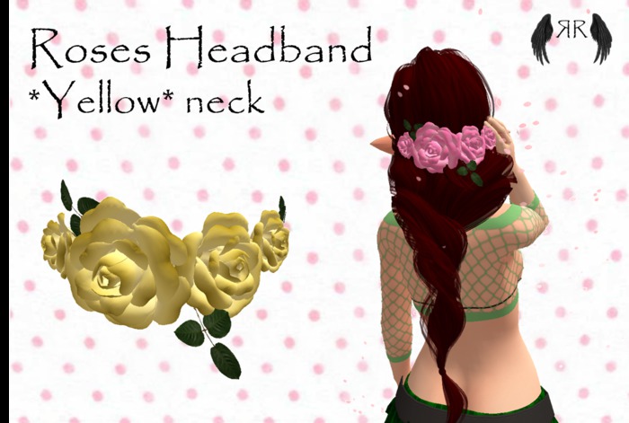 *RR* Roses headband light blue