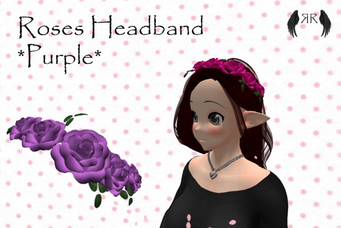 *RR* Roses headband light blue