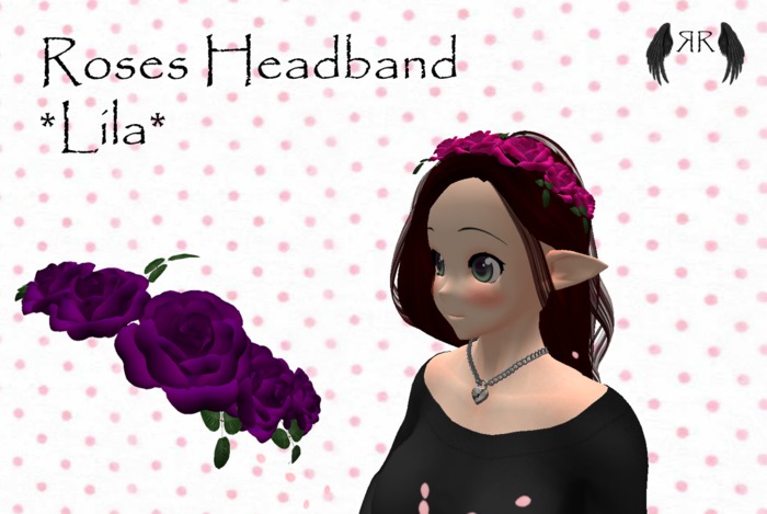 *RR* Roses headband lila