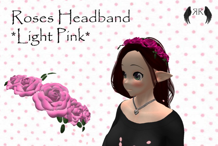 *RR* Roses headband light blue