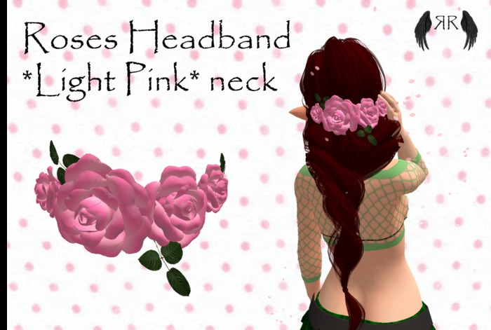 *RR* Roses headband light blue