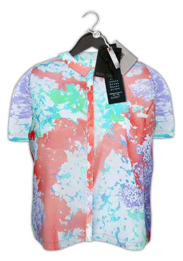 Rebel Gal :: Multi Floral Shirt/Red.