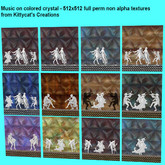 Music on colored crystal box