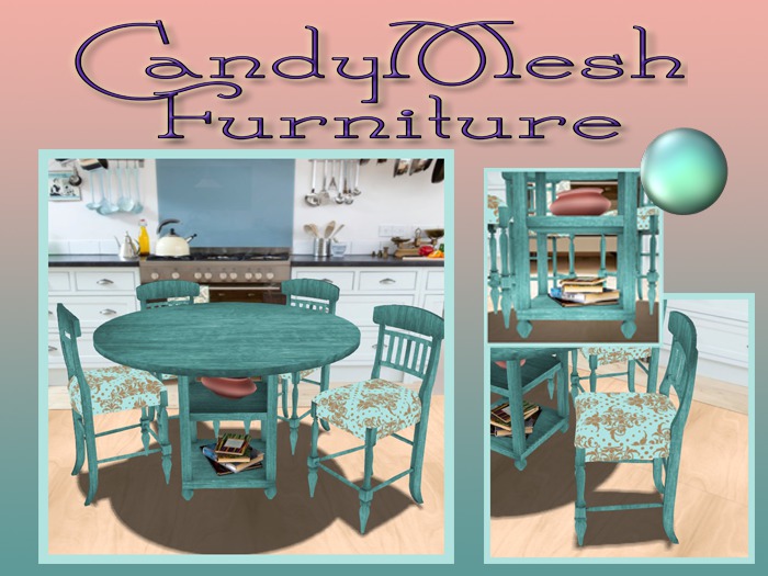 Kitchen Table Modern Aqua