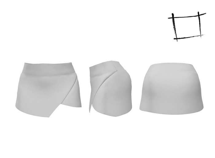 WC142 Mini Asymmetric Skirt