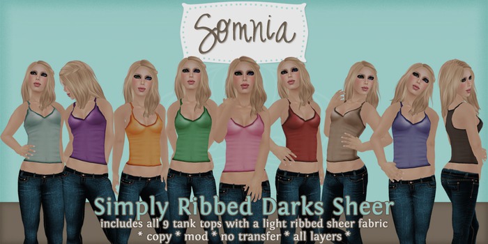 .: Somnia :. Simply Ribbed Darks {Sheer} {Wear Me to Unpack}