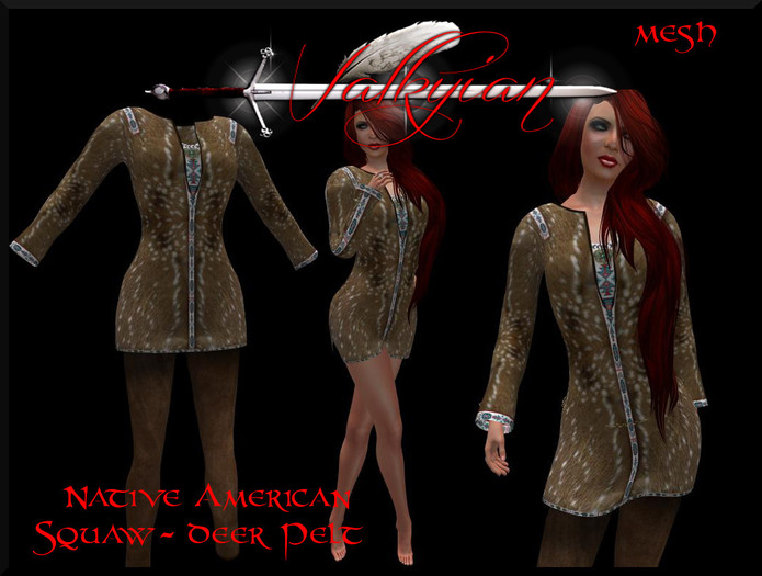 ~Valkyrian~  Native American Squaw-Deer pelt  - Tunic