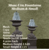 Muse Urn Fountain Med & Sm