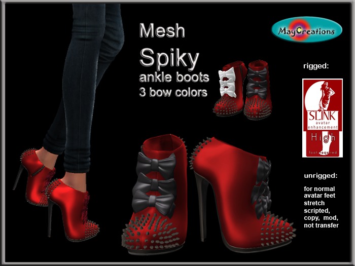 MayCreations Killer mesh boots red