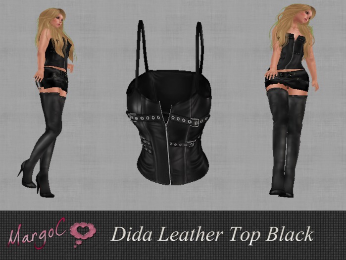 Dida Leather Top Black - MargoC