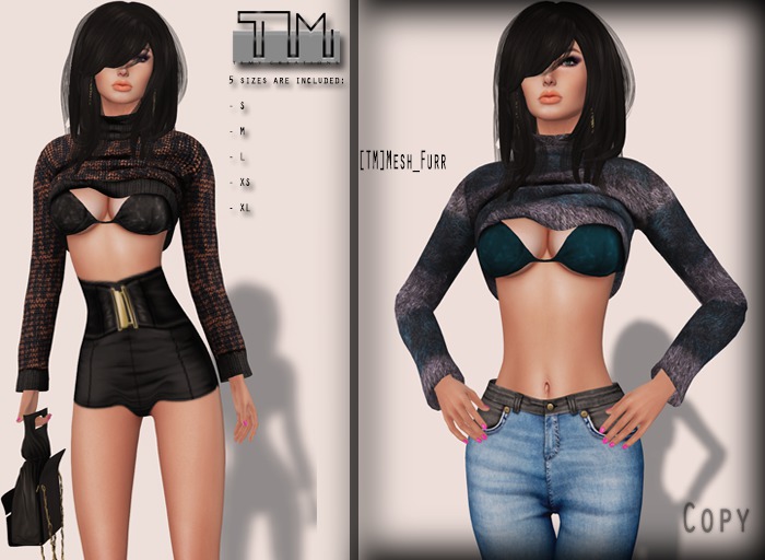 [TM]Mesh_Furr Rolled Up Sweater