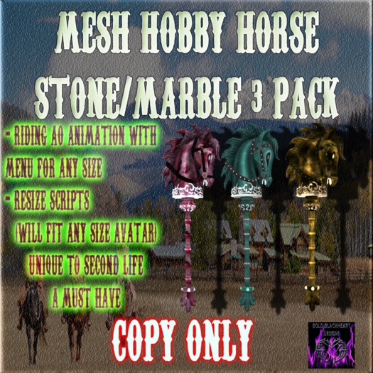 BBD - Mesh Stone/Marble Hobby Horse Set (Copy Version)