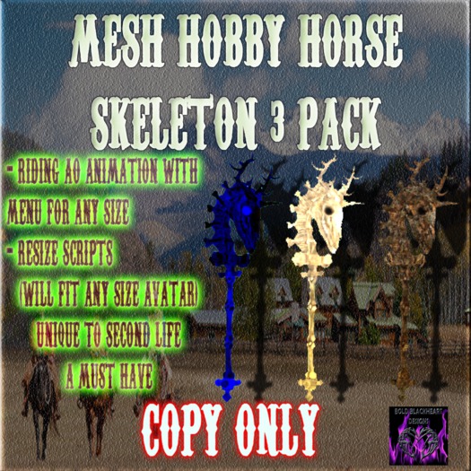 BBD - Mesh Skeleton Hobby Horse Set (Copy Version)