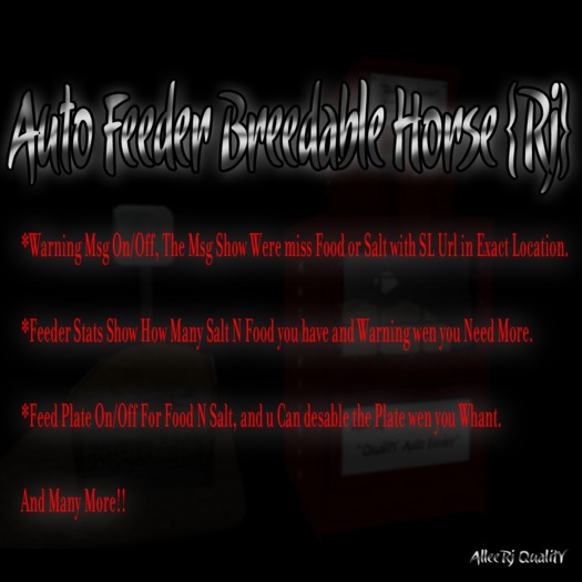 Auto Feeder For Amaretto Horses {Rj} (BOX)