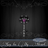 :::Krystal::: Key to My Heart - Necklace - Wrought (Winestone)