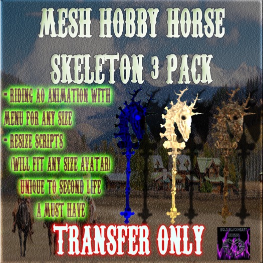 BBD - Mesh Skeleton Hobby Horse Set (Transfer Version)