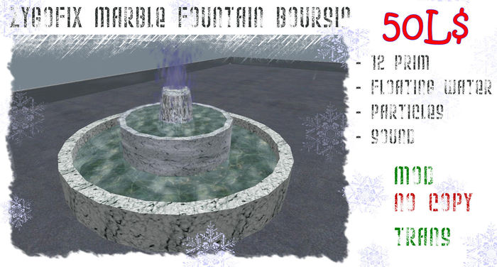 ZYGOFIX marble fountain boursin (boxed)