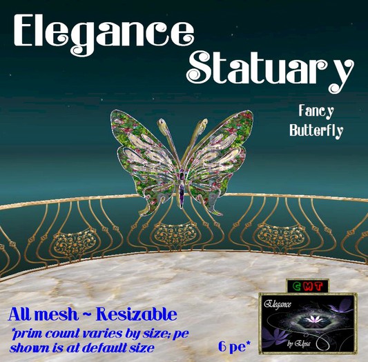 *EbE* Statuary: Butterfly Fancy (garden) (bag)