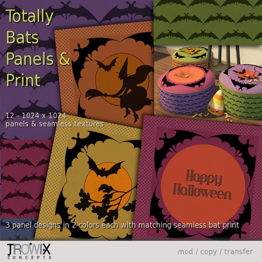 Trowix - Totally Bats Panels & Print Textures