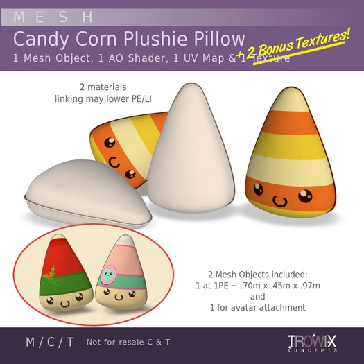 Trowix - Candy Corn Plushie Pillow Mesh Pack