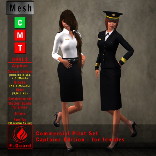 F-Guard Commercial Pilot Set - Captain - female