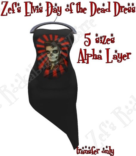 Zef's Rockabilly Elvis Day of the Dead Dress 