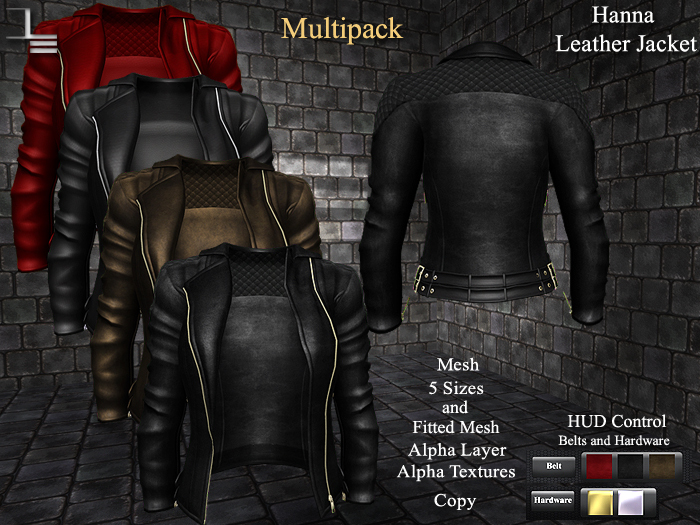 DE Designs - Hanna Leather Jacket - Multipack