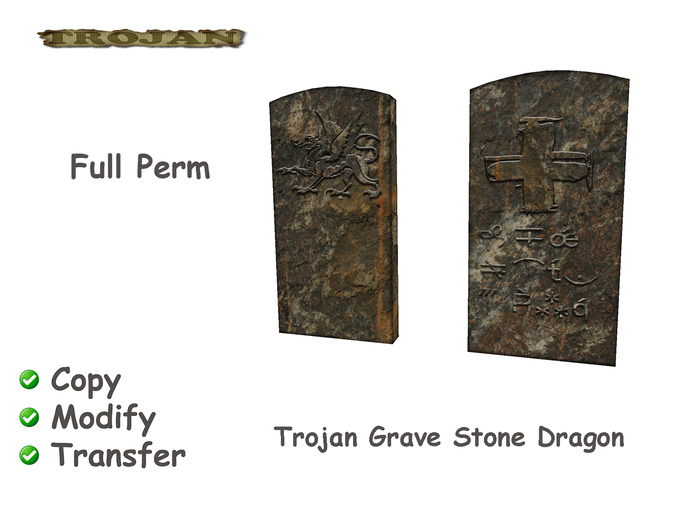 Trojan Grave Stone Dragon