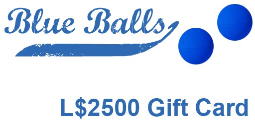 Gift Card Blue Balls L$2500