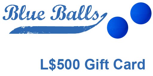 Gift Card Blue Balls L$500