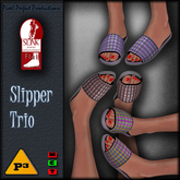 <P3> Slippers Trio for Her - Blacks