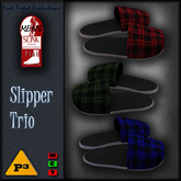 <P3> Slippers Trio for Him - Blacks