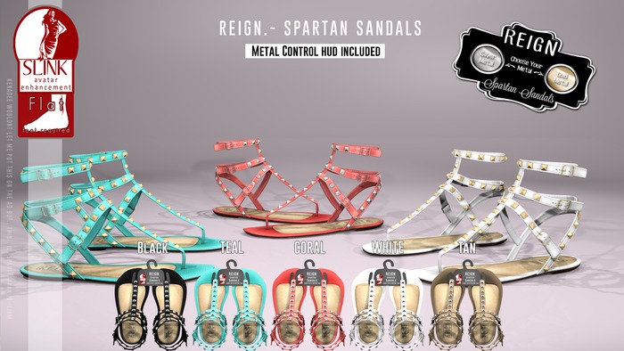 Reign.- Spartan Sandals- White