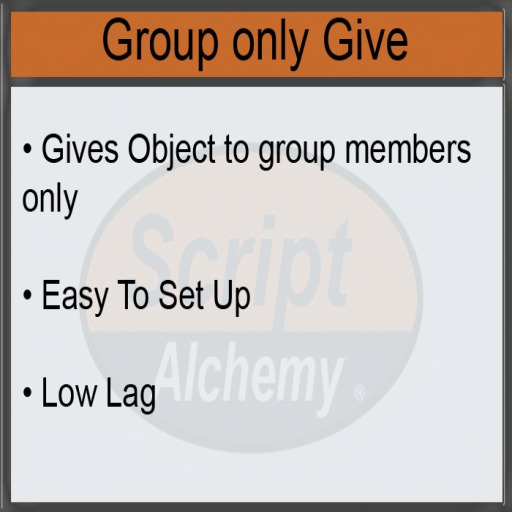 Script Alchemy - Group Only Give