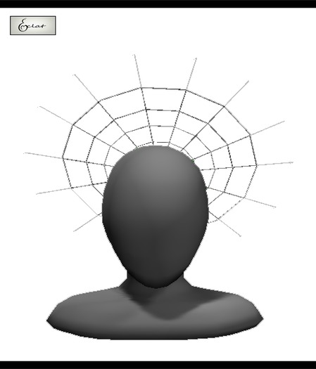 *[Eclat]* Mesh CobWeb Headband_Titanium