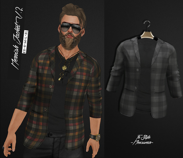 {Fe Style} Mervish Jacket - Plaid #GR8294