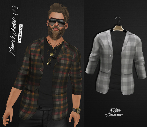 {Fe Style} Mervish Jacket - Plaid LG8726