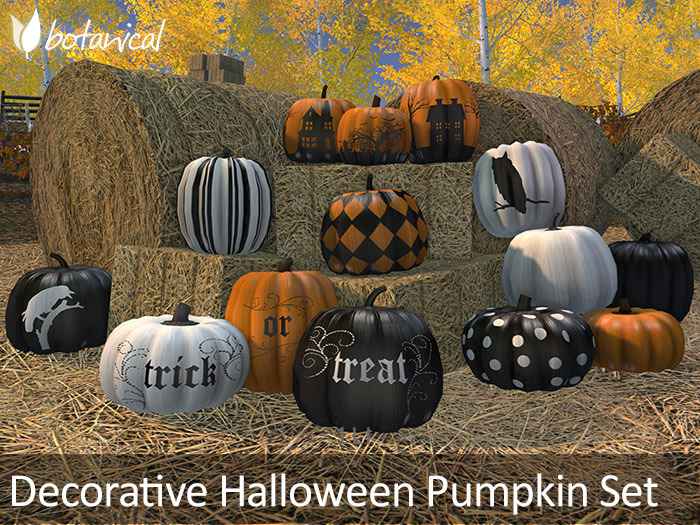 Botanical - Decorative Halloween Pumpkin Set