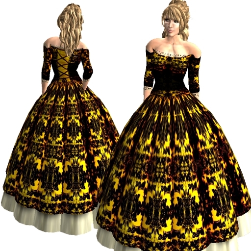*VLC* Rococo Black and Gold Gown