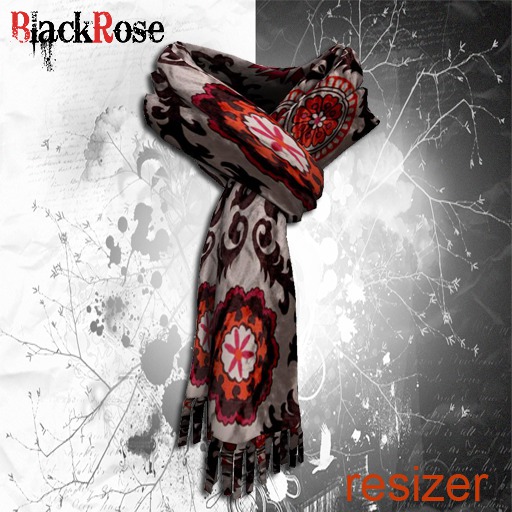 BlackRose Scarf Silk Hippie Chic Brown