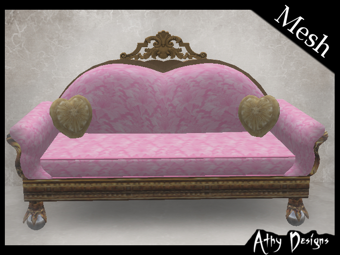 Second Life Marketplace Athy Designs Mesh Rose Victorian Sofa