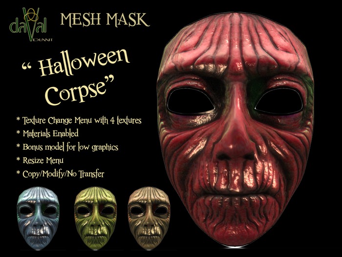 daVal Masks - Halloween Zombie DUO (Wear to Unpack)