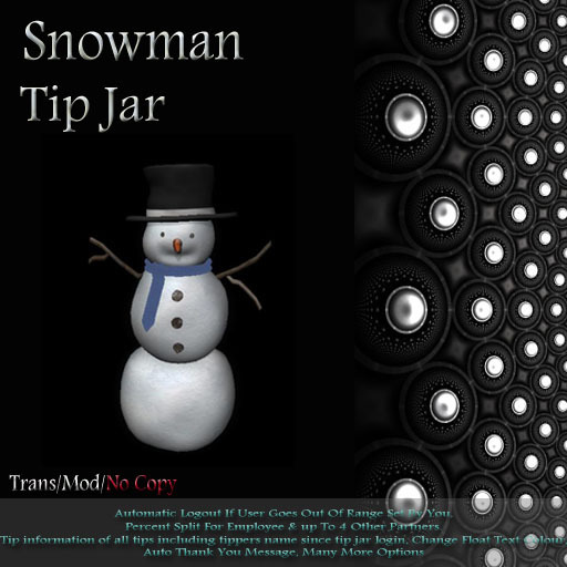 Snowman Tip Jar