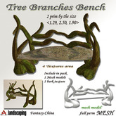 Fantasy China Mesh Tree Branches Bench  full perm 2 prim only!! 