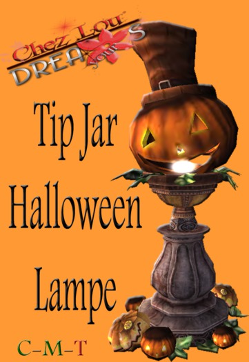 *Chez Lou* Tip JAR Halloween Lamp