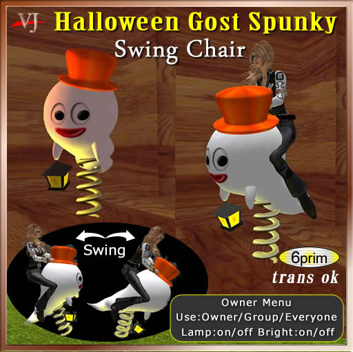 *Swing Chair Halloween Ghost Spunky